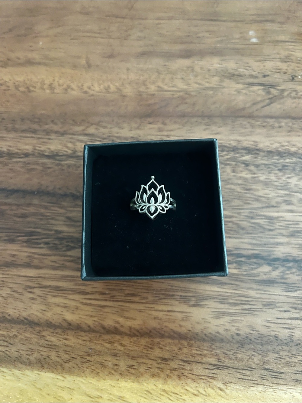 Silver Lotus Flower Ring - Women's Jewelry